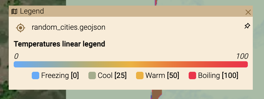 Legend type "Linear Gradient"